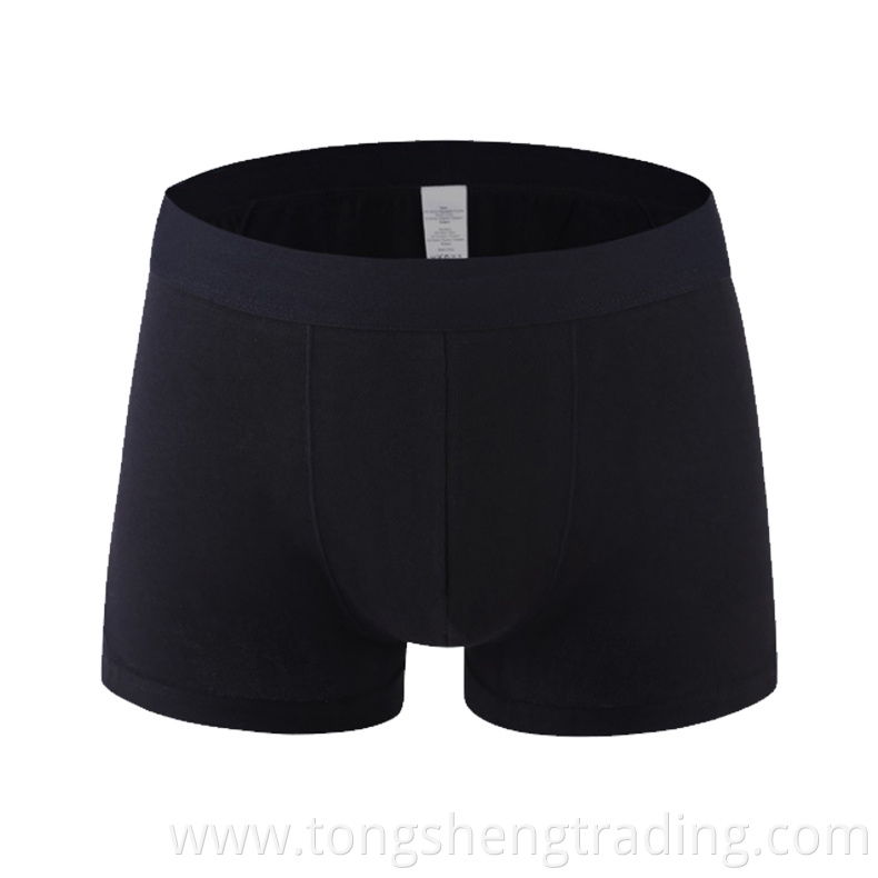 Black Cotton95 Spandex5 Basic Men S Boxers Briefs Shortsjsmedk16013c